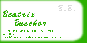 beatrix buschor business card